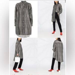 MM6 MAISON MARGIELA CHECK PRINTED DRESS ECRU/BLACK CHECK